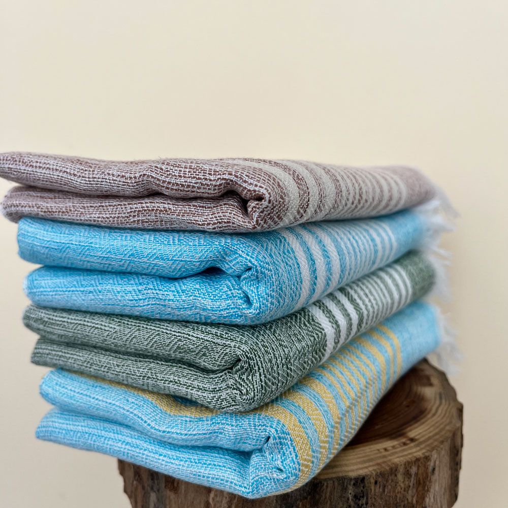 حوله دست و صورت دستبافت پنبه‌ای